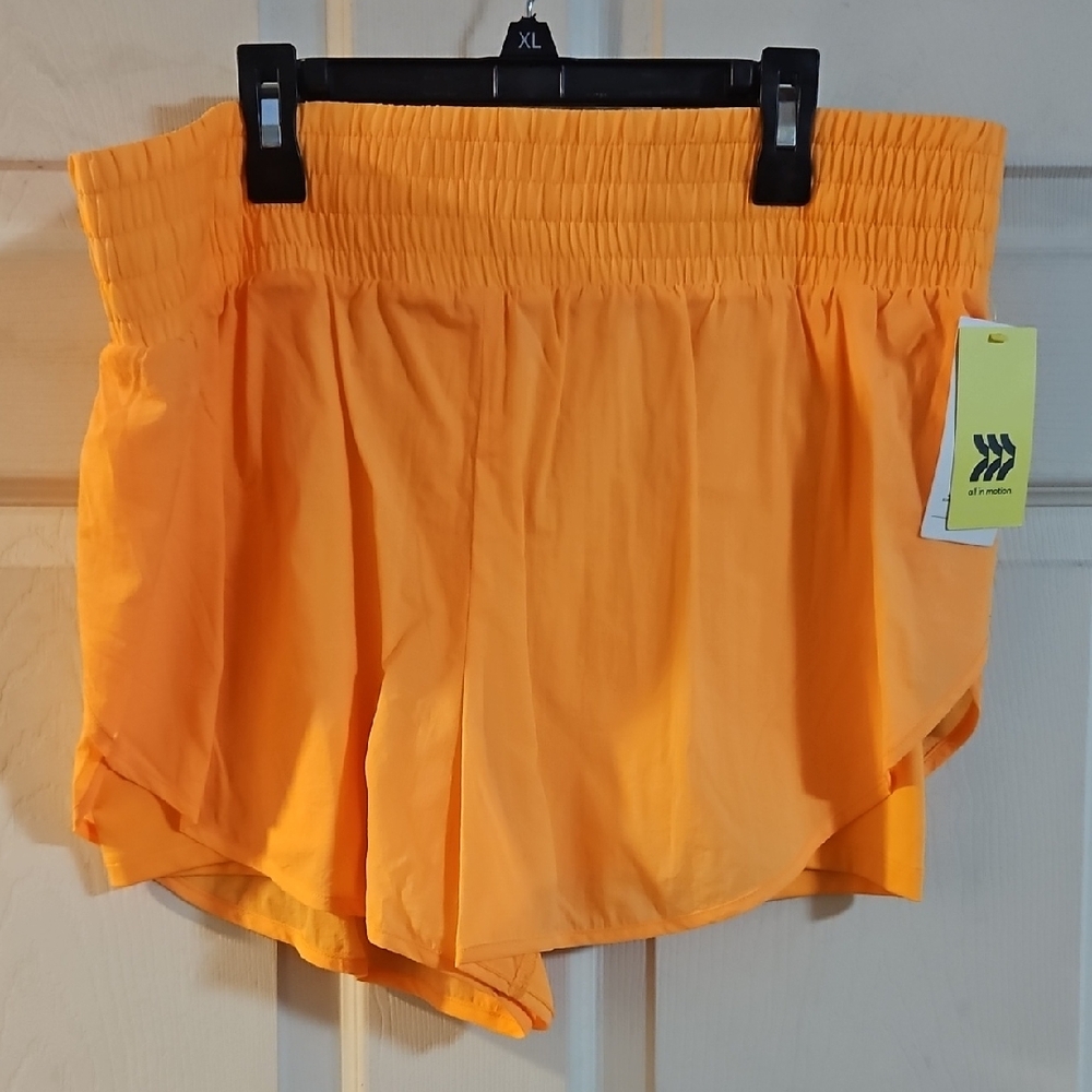 ALL IN MOTION TULIP RUNNING SHORT: ORANGE: NEW WITH TAGS: SIZE XL
